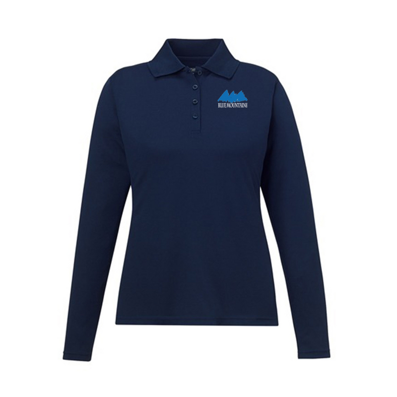 Blue Mountain Farm Long Sleeve Polo - Ladies