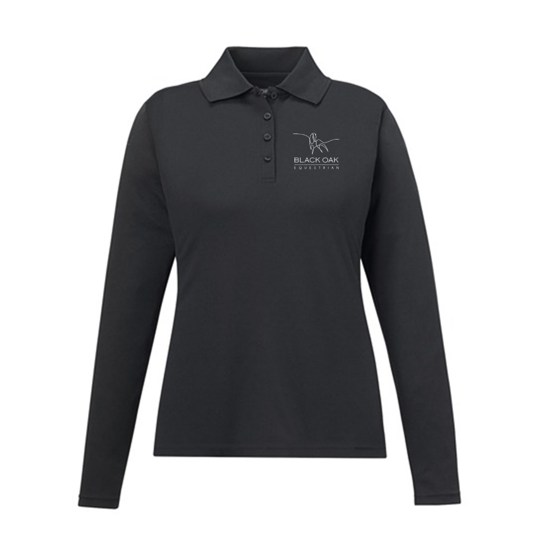 Black Oak Long Sleeve Polo