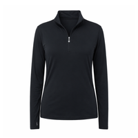 Solid Zip Mock Sun Shirt