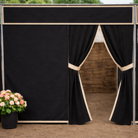 RES Full Wall Drape with Zipper Door & Valance