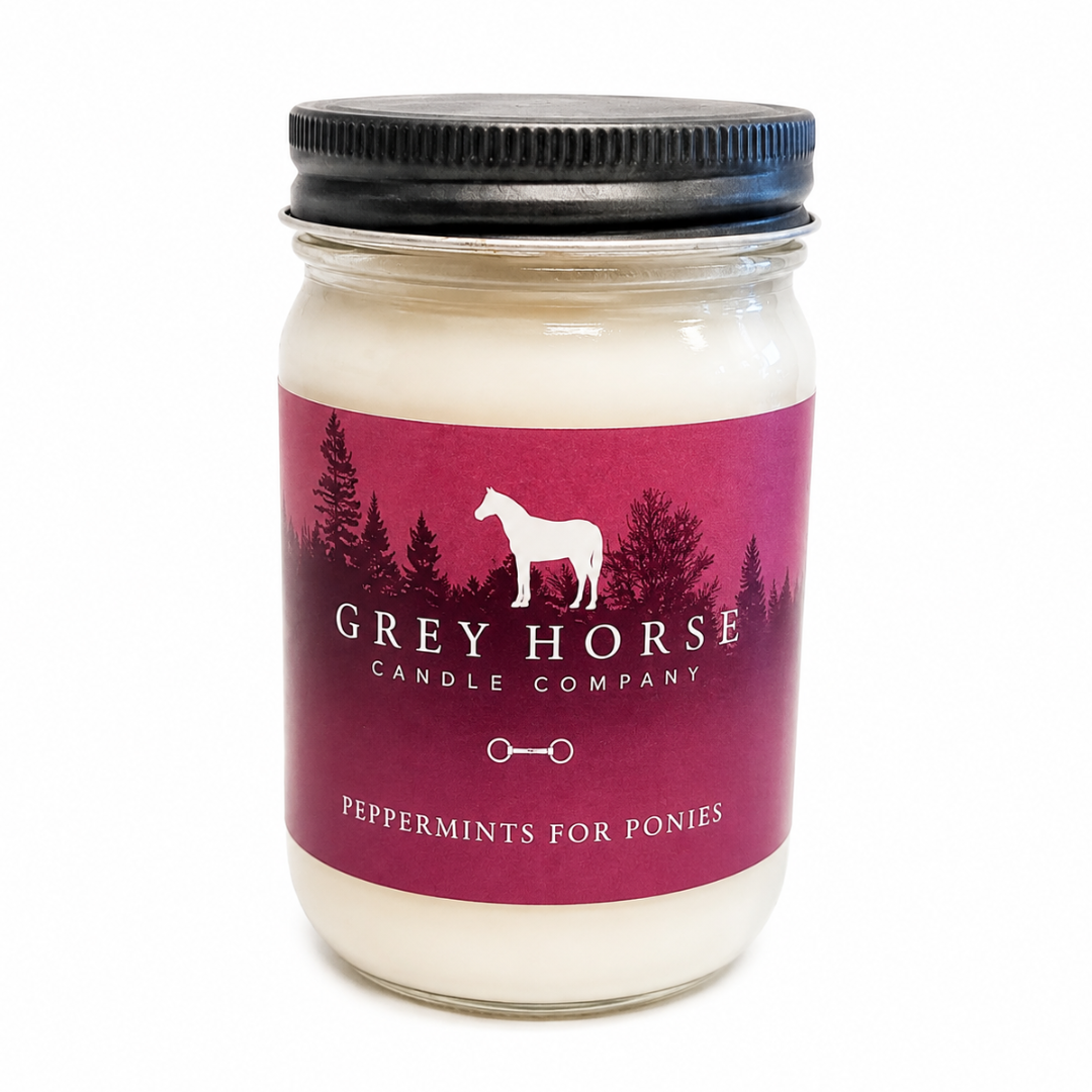 Grey Horse Peppermints for Ponies equestrian soy candle