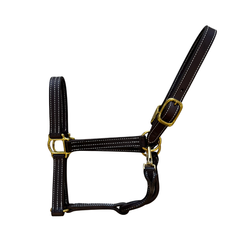 RES Triple-Stitched Leather Halter