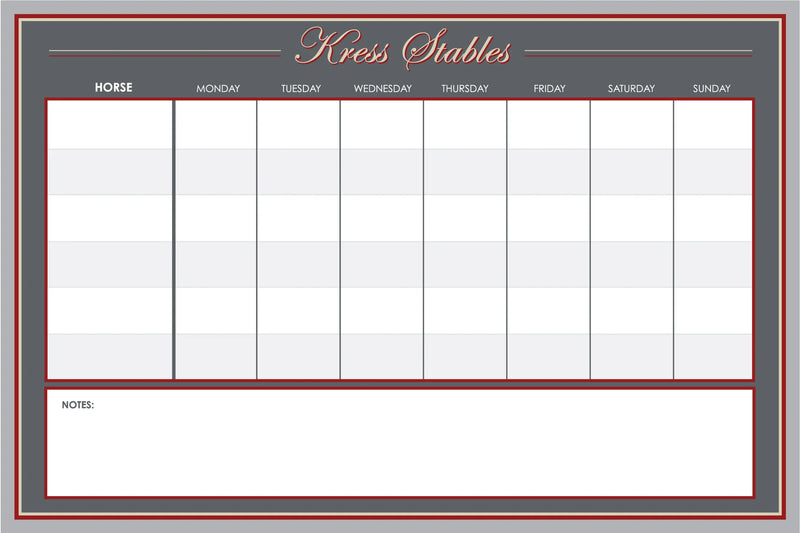 Equestrian White Boards - Semi-Custom