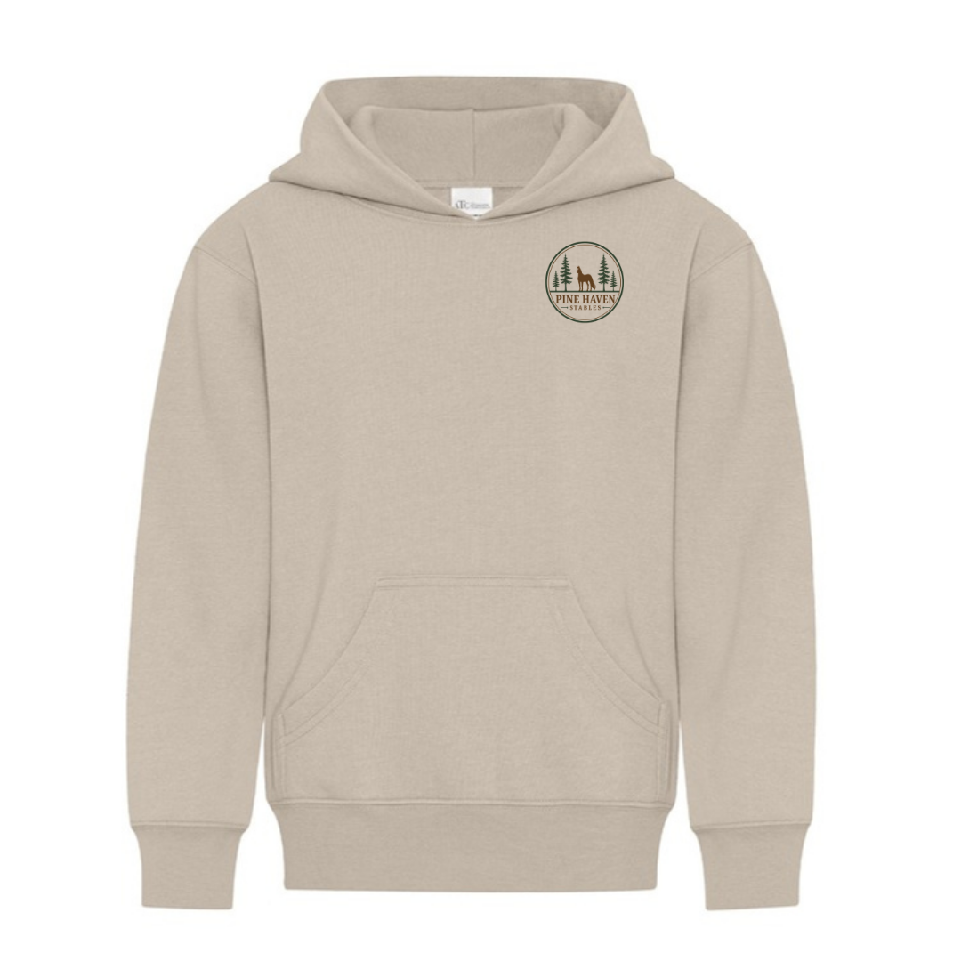 Pine Haven Stables Hoodie - Youth Tan
