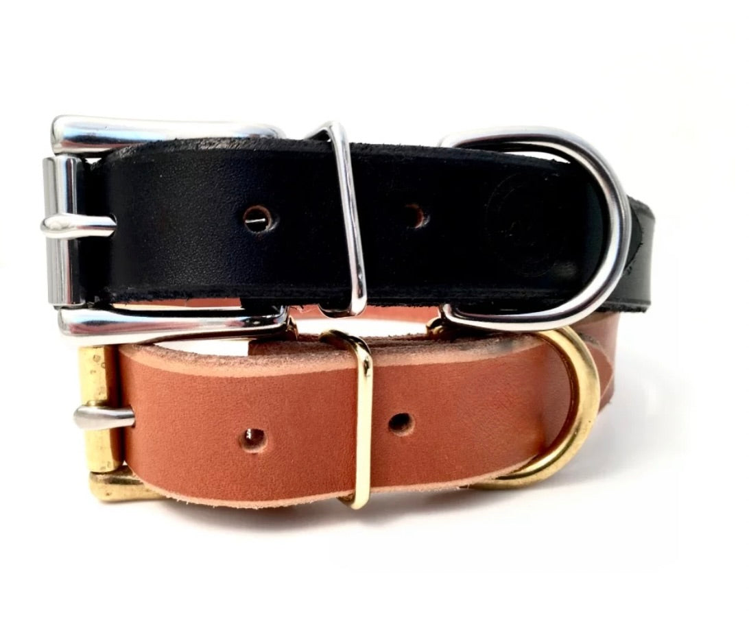 RES Leather Dog Collar