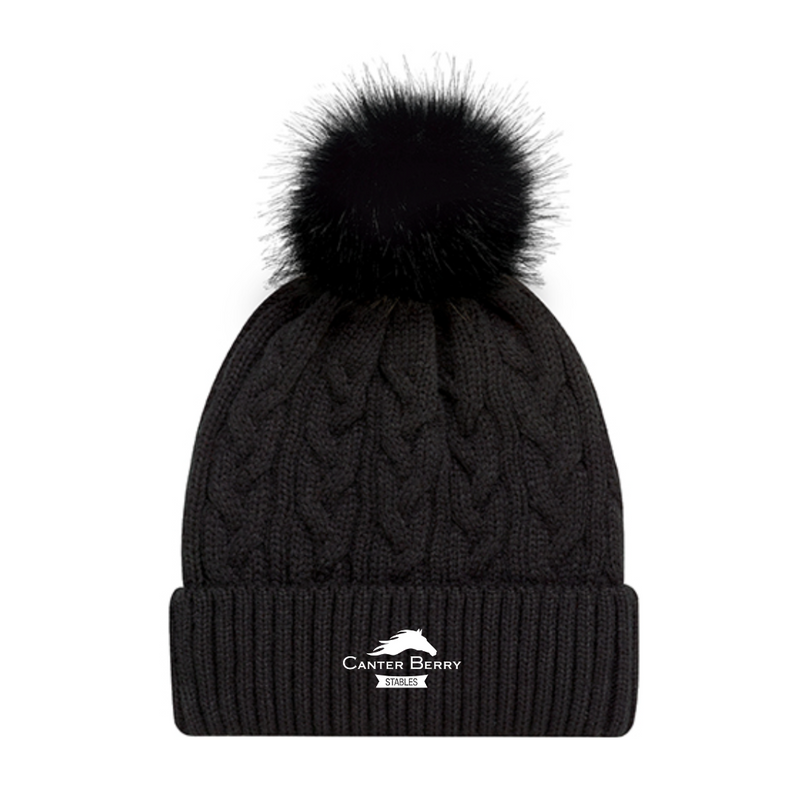 CBS Faux Fur Pom Pom Toque