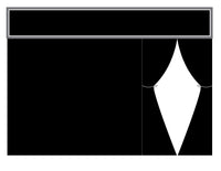 RES Full Wall Drape with Zipper Door & Valance